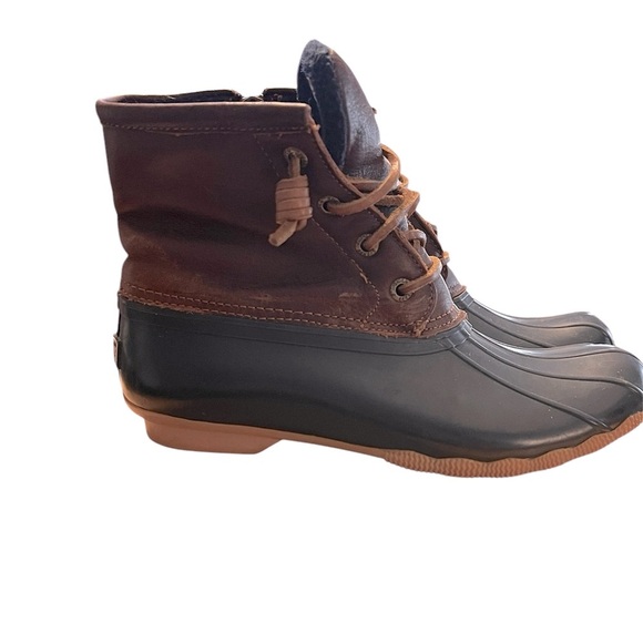 SPERRY Women’s Top-Sider Saltwater Duck Boots - Tan/Blue - Size 7 - Picture 1 of 7